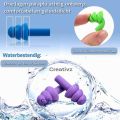Reusable Silicone Ear Plugs 2 Pair Waterproof Noise Reduction Earplugs for Sleeping, Swimming, Snoring, Motorcycles, Work, Sound Blocking Earplugs for Adults & Kids. 