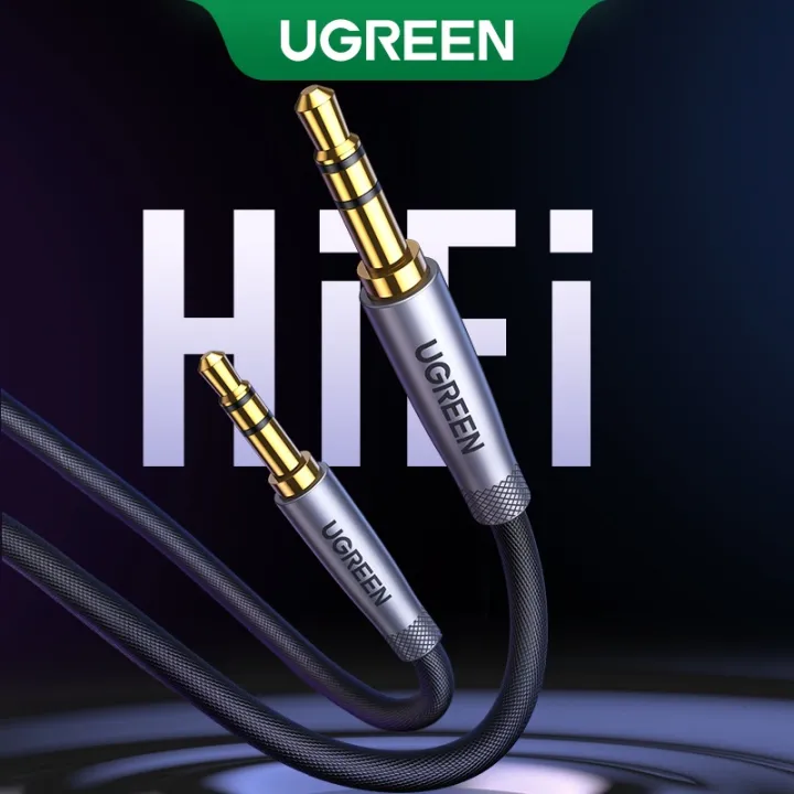 (Preorder)%20UGREEN%20HiFi%20AUX%20Cable%203.5mm%20Speaker%20Audio%20Cable%20For%20Guitar%20Silver%20Plated%20Braided%20Auxiliary%20Cable%20Car%20Headphone%20-%20Image%202