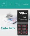 5V 3.5A 2.1A 12Port Multi USB Charger USB Charging Station Dock Intelligent Fast Charger. 