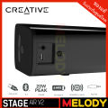 REATIVE STAGE AIR V2 Compact Under-monitor USB Soundbar with Bluetooth Soundbar Speaker Bluetooth 5.3 20w.RMS. 