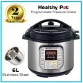 Healthy Pot | Digital 6L Pressure Cooker With Stainless Steel Inner Cooking Pot. 
