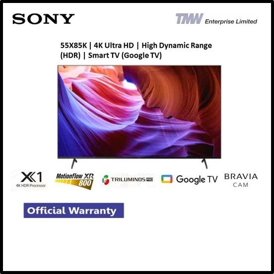 SONY X85K 4K Ultra HD High Dynamic Range (HDR) Smart TV (G..oo..gle TV ...