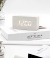 (Gift) Smart Voice-Activated for Wooden LED Digital Alarm Clock. 