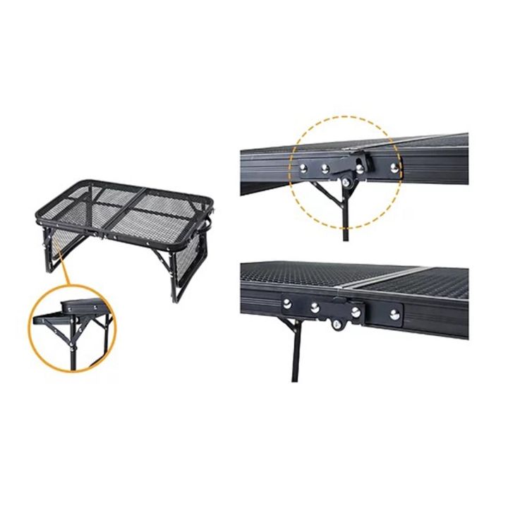 (Preorder)Size%20S%20Iron%20Grid%20Table%20With%20Wings%20HQZ-6040%20Strong%2090cm%20x%2040cm%20x25cm%20/%20Folding%2040x30x8CM%20%7C%20Burapha%20Camp%20-%20Image%203
