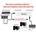 RJ45 1 Male to Three Female Ethernet Splitter Socket Port LAN Ethernet Network Splitter Adapter Cable. 