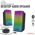 Tech Infinite E-1080 Wireless Bluetooth Speaker with RGB Light Subwoofer Speaker Stereo USB Audio Sound Box Mini Speaker for PC Gamer/Computer/TV/Phone/Laptop (Note: Need external power supply to operate). 