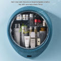 (Preorder) Ecoco wall-mounted cosmetic box, wall-mounted cabinet, cosmetic storage cabinet Round skin care product shelf, cosmetic holder. 
