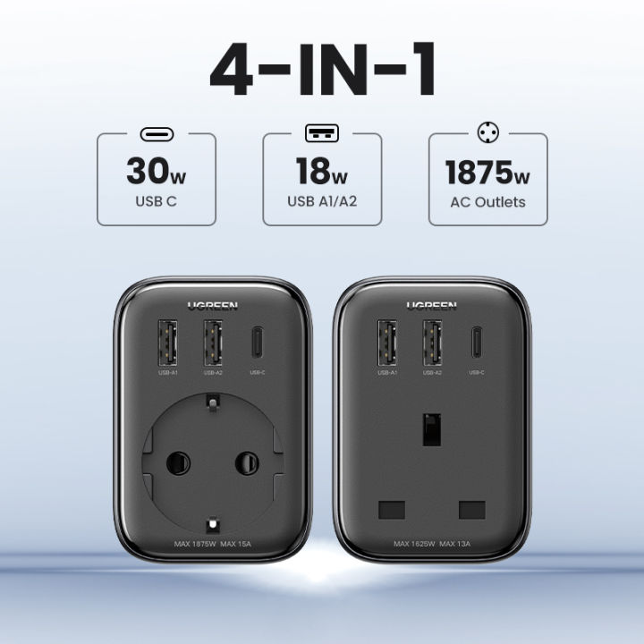 (Preorder)%20Ugreen%204%20in%201%20GaN%20Socket%20Adapter%20PD%2030W%202%20USB%20A%20&%201Type%20c%20Port%20&%201%20DC%20Extend%20Port%20For%20Phone%20PC%20TV%20Fan%20Projector%20-%20Image%203