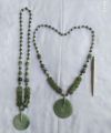 Jade Long Necklace with Pendant, ကျောက်စိမ်း ဆွဲကြိုးရှည် ဆွဲသီးဝိုင်းပါ၊. 