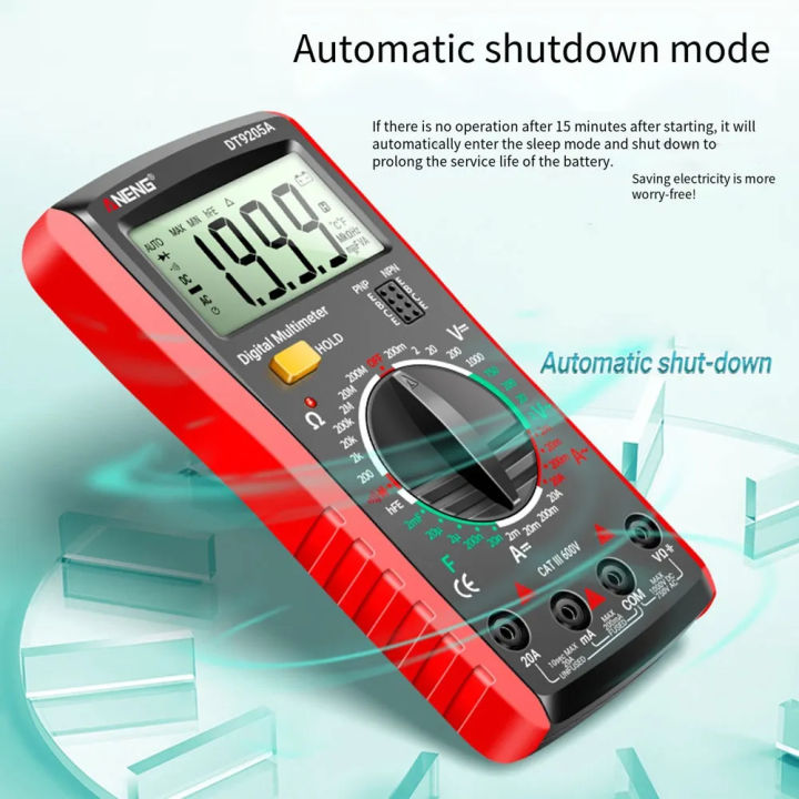 ANENG%20DT9205A%20Digital%20True%20RMS%20Professional%20Multimeter%20AC/DC%20Current%20Tester%20hFE%20Ohm%20Capacitor%20Voltage%20Meter%20Detector%20Tool%20-%20Image%206