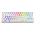 ZIFRIEND ZA646 (64 Keys) 60% Mechanical Keyboard Keyboard RGB Backlit 63 Keys Wired Anti-Ghosting Gaming Keyboard Type-C Keys English Language Available Red Switches Ergonomic Backlit RBG Mechanical for Gaming LED flat low profile key cap detachable cable. 