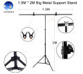 (Preorder) 1.5m x 2m Camera Stand Kit with Metal Support Stand and 2 Clamps for PVC Backdrops. 1.5m x 2m Big Photography Studio Video Metal Support Stand System Kit Set with Crossbar Clamps and 2 Clamps for PVC Backdrop Background. 