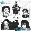 [ Digital Goods ] 30 Vectores Demon Slayer Vector cut file Laser cut file Bundle-2( DXF , PNG , SVG format include ). 
