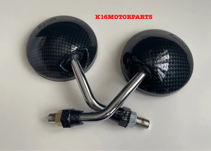 (Preorder)Mirror,%20round%20shape,%20SPORT%20RX-S,%20carbon,%20Kevlar,%20plated%20legs,%2012%20MM%20thread,%20short%20legs,%20small%20mirror,%20YAMAHA%20thread%20-%20Image%203