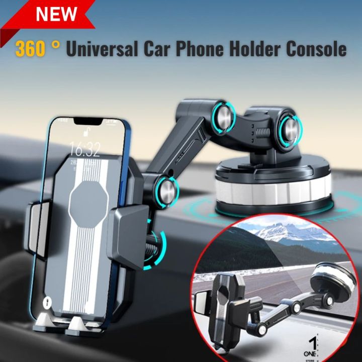 360° Suction Car Phone Holder Center Mount Console 2023