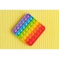 Pop It Sensory Fidget Toy (Square-shaped rainbow color). 