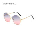 (Preorder) Veithdia Sunglasses Metal Frame UV Protection Polygon Shape For Women S23307 အမျိုးသမီး နေကာမျက်မှန်. 
