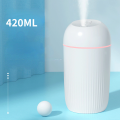 420ml Air Humidifier Silent Household Mist Maker USB Plug Aroma Diffuser Continuous/Intermittent Mode Fine Spray With Led Light. 