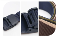 Men's belt, plastic buckle, nylon strap, no need to drill holes, cloth belt, fashion belt, nylon strap belt. 