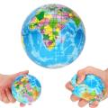 World Map Earth Globe Soft Squeeze Foam Sponge Ball Hand Wrist Exercise Anti-Stress Relief Ball. 
