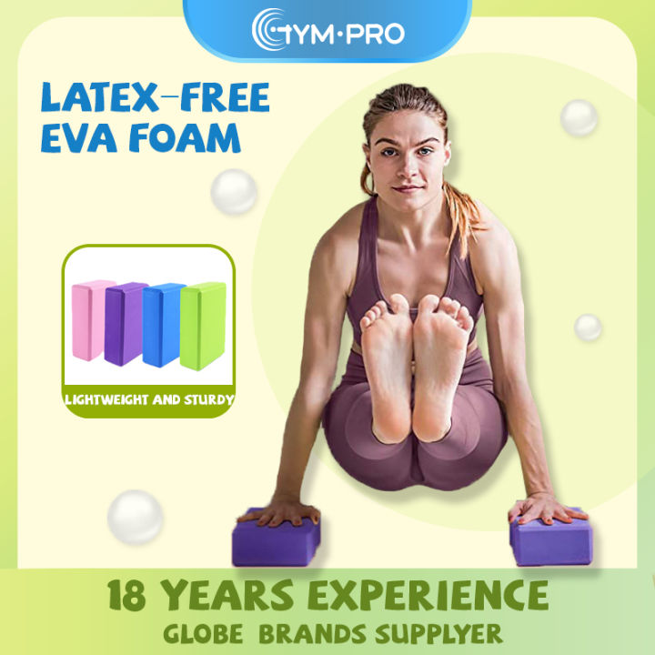 (Preorder)%C2%A0GYMPRO%202-piece%20Latex-Free%20EVA%20Foam%20Yoga%20Blocks%20with%20Non-Slip%20Surface%20for%20Pilates,%20General%20Fitness,%20Stretching,%20and%20Meditation%20-%20Image%202
