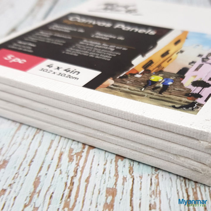 4%20x%204in%20Mini%20Canvas%20Panel%20(5%20pcs%20per%20pack)%20-%20Mont%20Marte%20-%20Image%202