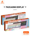 JEQANG JK-959 Wireless 104 Key Layout RGB Mechanical Keyboard with Light-Emitting Color Three Mode Game Keyboard Tri-Mode Wired/2.4G/Bluetooth Wireless RGB Backlit Keyboard Wireless Mechanical Keyboard Tri-mode for Android Tablet Windows Computer Laptop. 