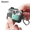 (Preorder)Sanptoch Switch Lock Case For Apple Airpods 4/Pro2/Pro/3rd/2nd/1st Generation Armor Military Full Cover Wireless Earphone Shockproof Protective Case With Keychain. 