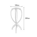 Women Adjustable Wig Stand Foldable Durable Plastic Display Holder Racks. 