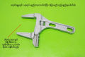 Clover Big opening Bathroom Wrench, Light weight Aluminum Alloy Repair Tools for Bathroom, Washbasin, Tube Nut Disassembly( Silver ). 