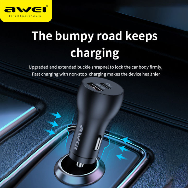 (Preorder)%20Awei%20C-825/C-822%2018W%20Mini%20Car%20Charger,%20PD%20QC%203.0,%202%20USB-A/Type-C%20Ports,%20Alcomm%20Quick%20Charge,%20iPhone%2012,%20Xiaomi,%20Huawei,%20Universal%20Devices%20-%20Image%204