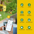 (Preorder) YIERYI Wireless Bluetooth Temperature and Humidity Detector, IPX5 Waterproof Smart Soil Graffiti Detector Supports Data Recording and Export for Nursery Potted Gardens. 