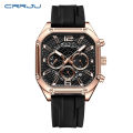 (Preorder) Crrju New Quartz Chronograph Silicone Strap Luminous Waterproof Men's Watch 2311XL  အမျိုးသား လက်ပတ်နာရီ. 
