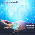 XY-918 Starry Projector Light Christmas Party Bedroom Smart BT Music Speaker Sky Moon Ocean RGB LED Star Night Light Projector အခန်းတွင်း အလှဆင်မီးအိမ်. 