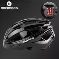 (Preorder) ROCKBROS Night Cycling Helmet Safety Helmet With Bicycle Warning Light Bicycle Helmet With USB Rechargeable Light Helmet Light စက်ဘီးဦးထုပ်. 