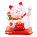 Japanese lucky cat Solar cell energy (အခန်းတွင်းအလှဆင် လာဘ်ခေါ်ကြောင်ရုပ်). 