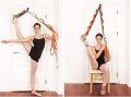 Yoga Stretcher Band with Loops/More Flexibility for Door Trainers, Leg Stretch, Ballet Stretch Band. 