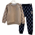 (Preorder) New Boys and Girls Cotton Embroidered Sports Two-piece Set, Soft and Comfortable. 