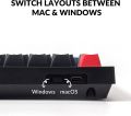 Keychron V1 Wired Custom Mechanical Keyboard Knob Version, 75% Layout QMK/VIA Programmable with Hot-swappable Keychron K Pro Red Switch Compatible with Mac Windows Linux Carbon Black (Transparent). 
