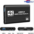4K Video Capture Card 1080P 60fps HD Camera Recording Box HDMI to USB 3.0 PC Live Streaming Grabber Recorder. 