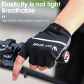 (Preorder)WEST BIKING Half Finger Breathable Cycling Gloves Anti SLIP Pad Motorcycle MTB Road Bike Gloves Men Women Sports Cycling Gloves အားကစားလက်အိတ်. 