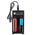 BmaX 2 Slots Battery Charger Intelligent Fast LED Indicator USB 10440 14500 16340 16650 18350 18500 18650 26650 Rechargeable. 