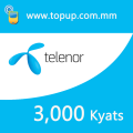 Telenor Top-Up Card - 3,000 Ks [Instant Email Delivery]. 