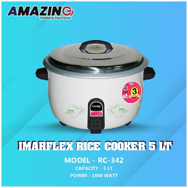 Imarflex  Electric Rice Cooker 5 Liters Model RC-342