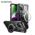 (Preorder) Dexnor Case for iPhone 14 13, Compatible with Built-in MagSafe Screen Protector and Full-Body Rugged Bumper Protective Case with Kickstand ဖုန်းကာဗာ. 