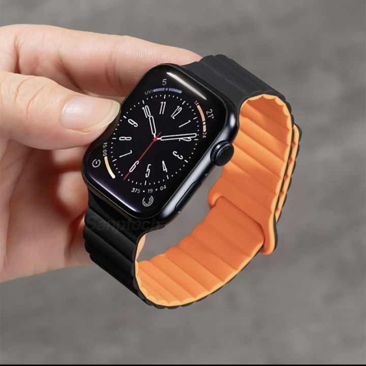 (Preorder)Sanptoch%20Magnetic%20Wristband%20Compatible%20with%20Apple%2049,46,44,41,40,38mm%20Wearable%20Strap%20for%20IWatch%20Magnetic%20Soft%20Silicone%20Wristband%20Loop%2010%209%208%207%206%205%204%203%202%201%20-%20Image%206