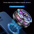Tech Infinite S6 Semiconductor Gaming Radiator Cooling Fan, Colorful RBG Light, Powerful Magnetic Suction, Magnetically Fixed Back Clip Digital Display Fast Cooling Semiconductor Ultra-quiet and Low-noise E-sports Gaming Radiator. 