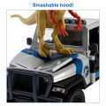 (Preorder)Jurassic World Search 'n Smash Truck Set-Atrociraptor Dinosaur & Human Figure-Jurassic World Figure Truck Set and Chasing Team (HKY13) ကလေးကစားစရာအရုပ် . 