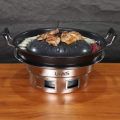 Golden Pyae Thai Style Outdoor Round Barbecue Grill Pan Aluminum Non-stick Smokeless BBQ Griddle Pan (30 cm မူကထအိုး). 