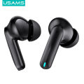 (Preorder) USAMS ENC Ture TWS Wireless Bluetooth 5.3 Earphones Dual-Mic Noise Reduction IPX6 Waterproof 60MS Low Latency for Mobile Games/Online Class Meeting Samrt Headset Touch Control. 
